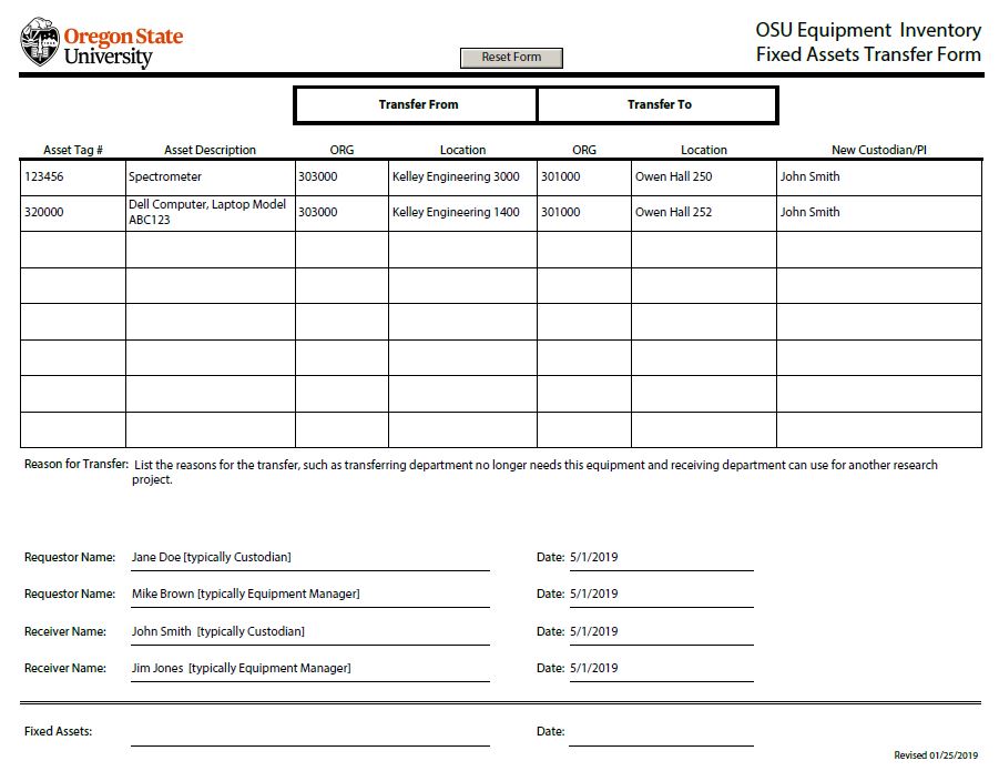 ex4 transfer form sample